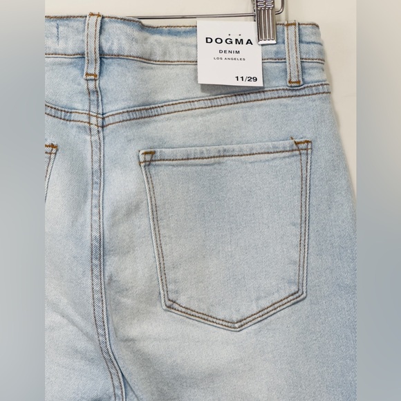 DOGMA JEANS Light Wash Distressed High waist Straight Leg Jeans Size 11/… - Picture 8 of 12